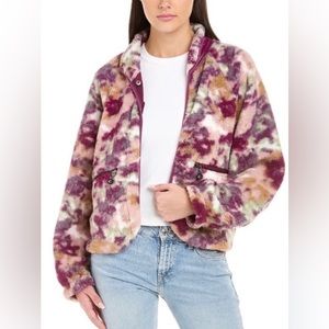 Calme by Johnny Was Printed Fleece Jacket Sz Large - NWT